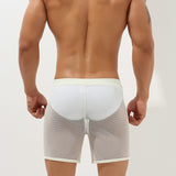 Sheer Delight in White Men's 2-Piece Swimsuit